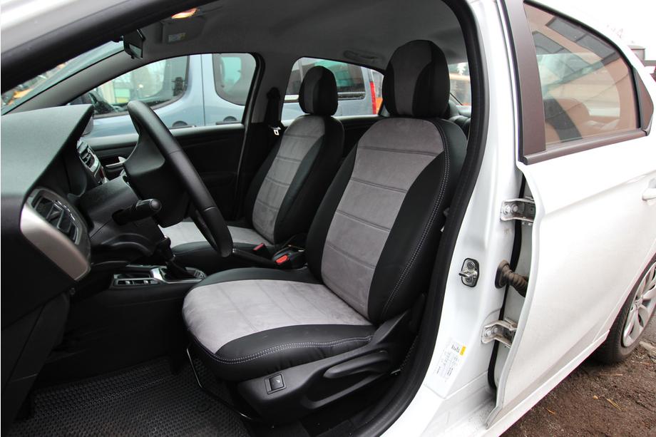 Citroen C-Elysee 2013–2022 Bilklädsel i ekoläder + tyg + Antara Antara A0010 (komplett sats) Image