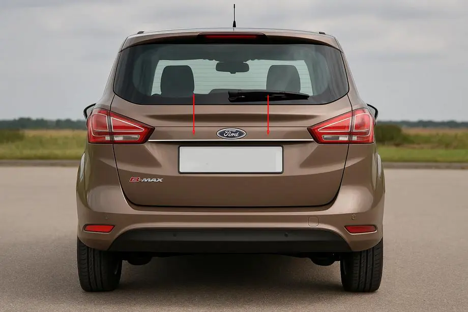 Ford B-Max 2012–2017 Kromlist ovanför registreringsskylten (rostfritt stål) Image