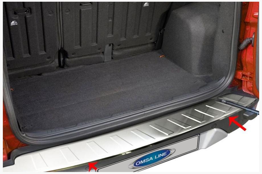 Ford Ecosport 2013–2022 Bakre stötfångarskydd (2013-2017, rostfritt stål) Image