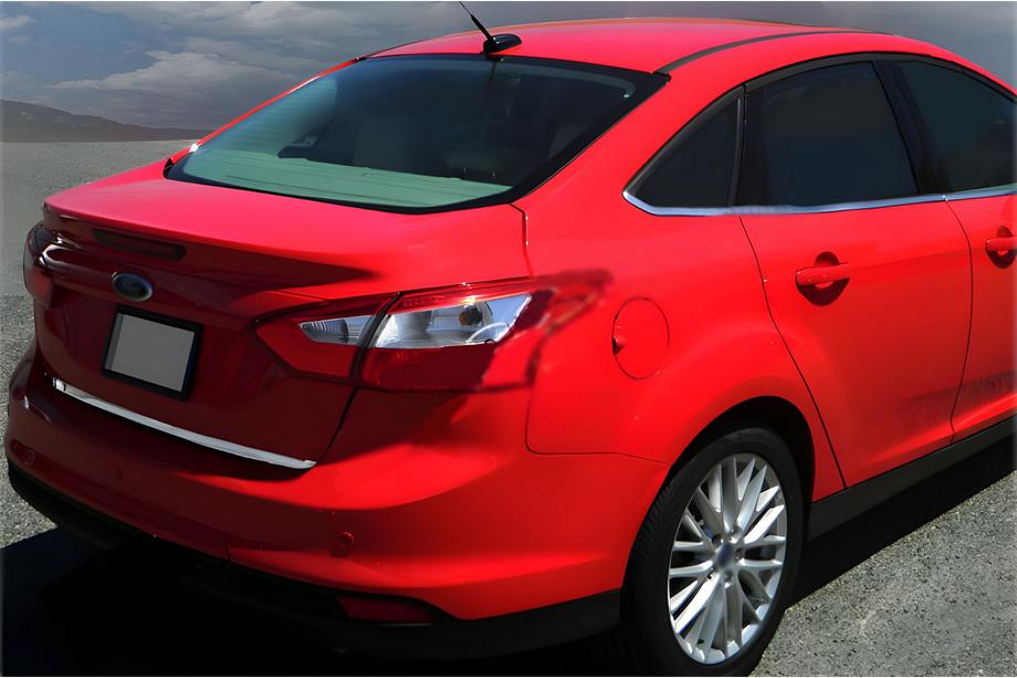 Ford Focus III 2011–2017 Bakluckelist i rostfritt stål 2015-2017 (Sedan) Image
