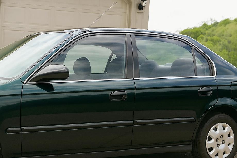 Honda Civic 1995–2001 Yttre fönsterlister (4 st, rostfritt stål) Image