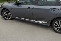 Honda Civic Sedan X 2016–2021 Dörrlist V2 (set 4 st, rostfritt stål) foto 1