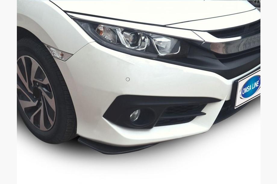 Honda Civic Sedan X 2016–2021 Flap-förlängningar till främre stötfångare (2 st, svarta) Image