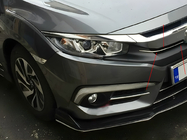 Honda Civic Sedan 2021– Grillkåpor (2 st, rostfritt stål) foto 1