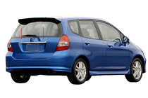 Honda FIT/Jazz 2002–2008 Kromlist ovanför registreringsskylten (rostfritt stål) foto 1