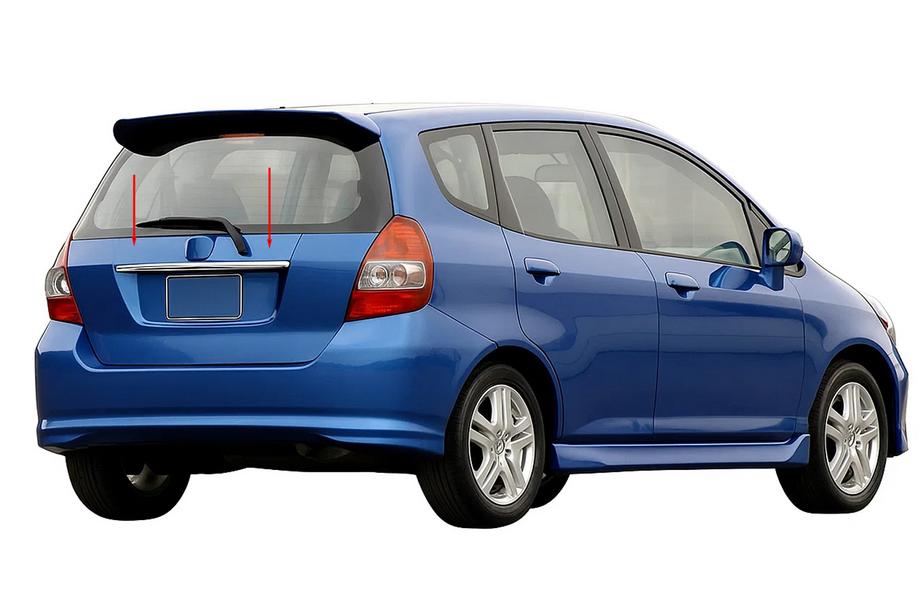 Honda FIT/Jazz 2002–2008 Kromlist ovanför registreringsskylten (rostfritt stål) Image