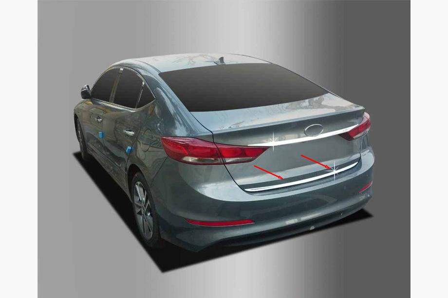 Hyundai Elantra (AD) 2015–2020 Kromlist till baklucka (rostfritt stål) Foto 3