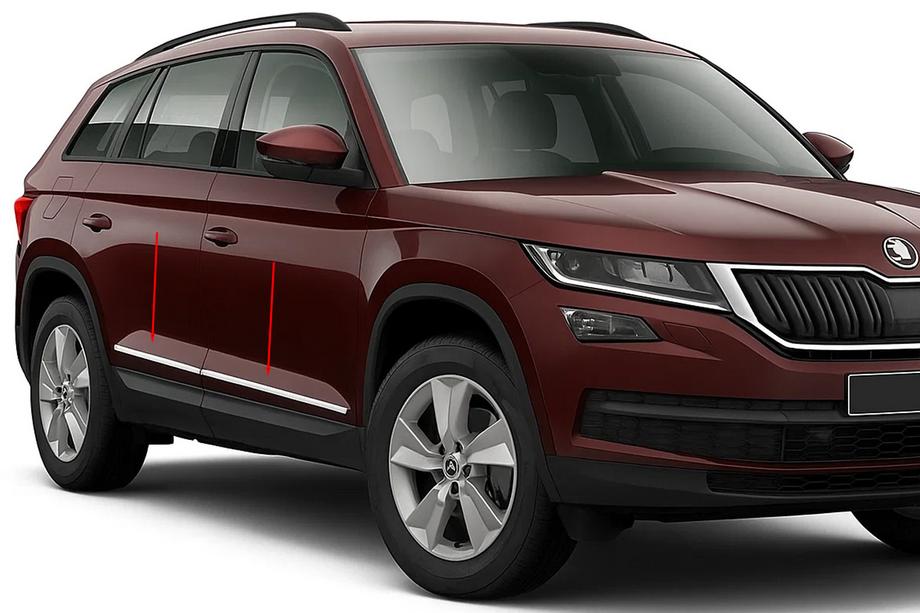 Skoda Kodiaq 2016–2023 OmsaLine dörrlister (rostfritt stål) Image
