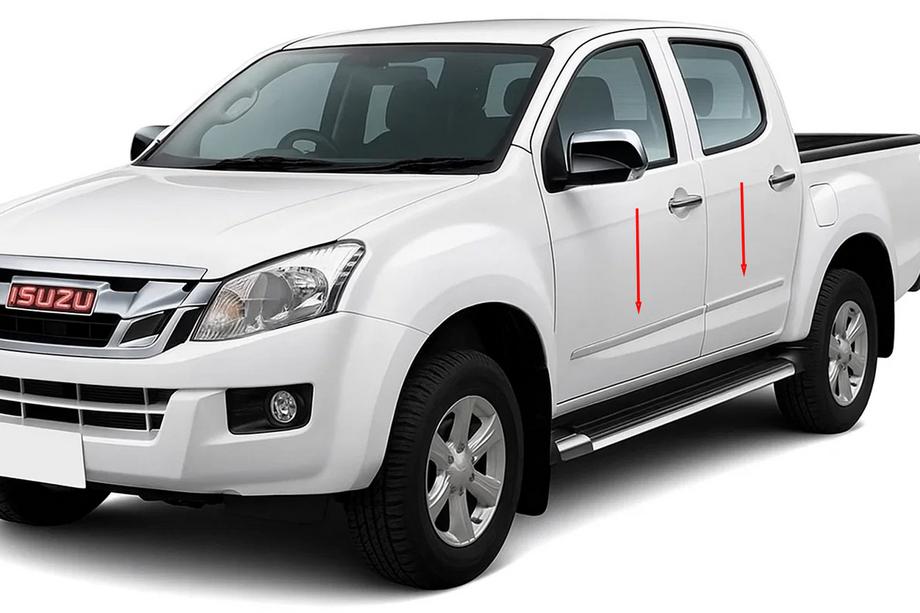 Isuzu D-Max 2011–2019 OmsaLine dörrlister (rostfritt stål) Image