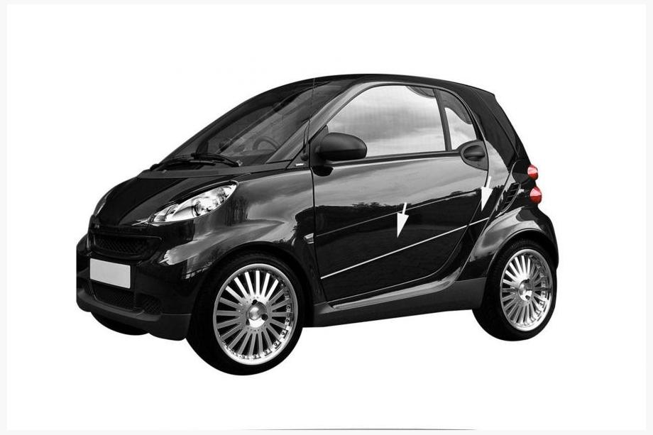 Smart 2007–2014 Dörrlister (4 st, rostfritt stål) Image