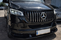 Mercedes Sprinter W907/W910 2018– Nedre frontläpp till främre stötfångare (för lackering) foto 2