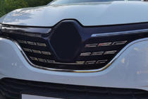 Renault Megane IV 2016–2025 Rostfria kromlister för grillen 2021+ (set 5 st) Carmos - turkiskt stål foto 2