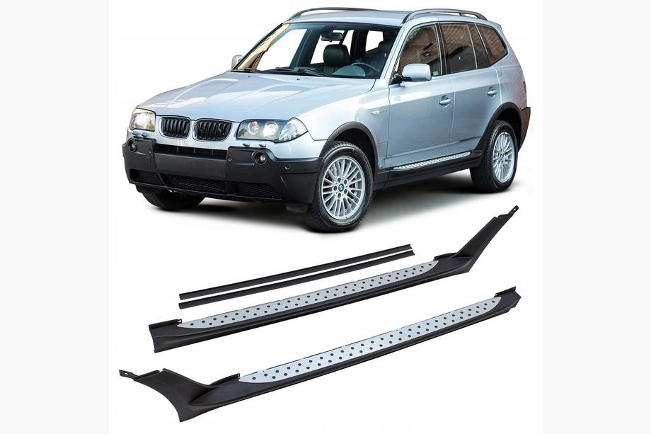 BMW X3 E83 2003–2010 Cixtai sidosteg (2 st, aluminium) Image