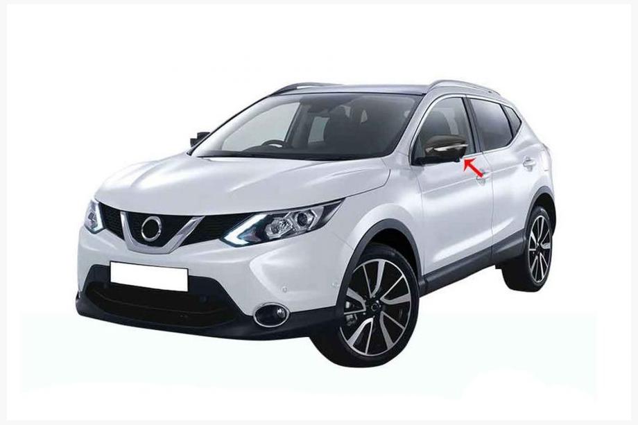 Nissan Qashqai 2014–2021 Spegelkåpor i äkta kolfiber (2 st) Image