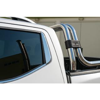 Dekorlister i rostfritt stål för bakre dörrstolpar (2 st) Nissan Navara/NP300 2016– foto 1