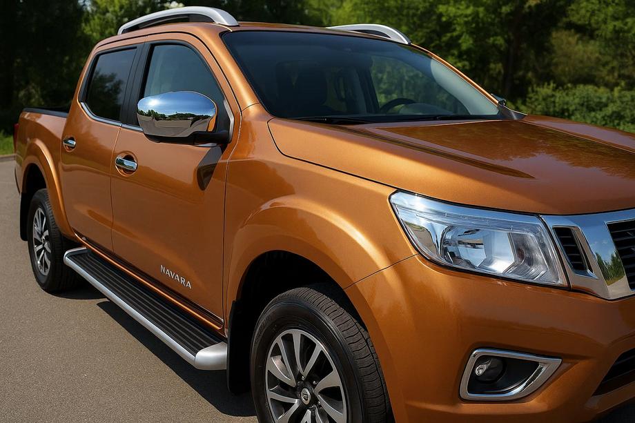 Nissan Navara/NP300 2016– Spegelskal i rostfritt stål (2 st) Image