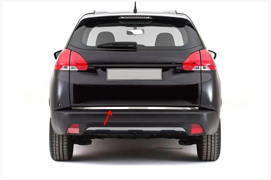 Peugeot 2008 2013–2019 Kromlist till baklucka (rostfritt stål) Image