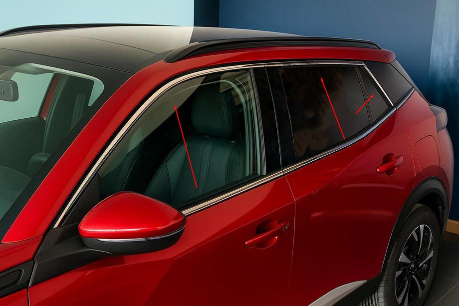 Peugeot 2008 2019– Övre fönsterlister (6 st, rostfritt stål) Image