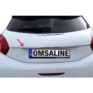 Kromlist ovanför registreringsskylt OmsaLine (rostfritt stål)