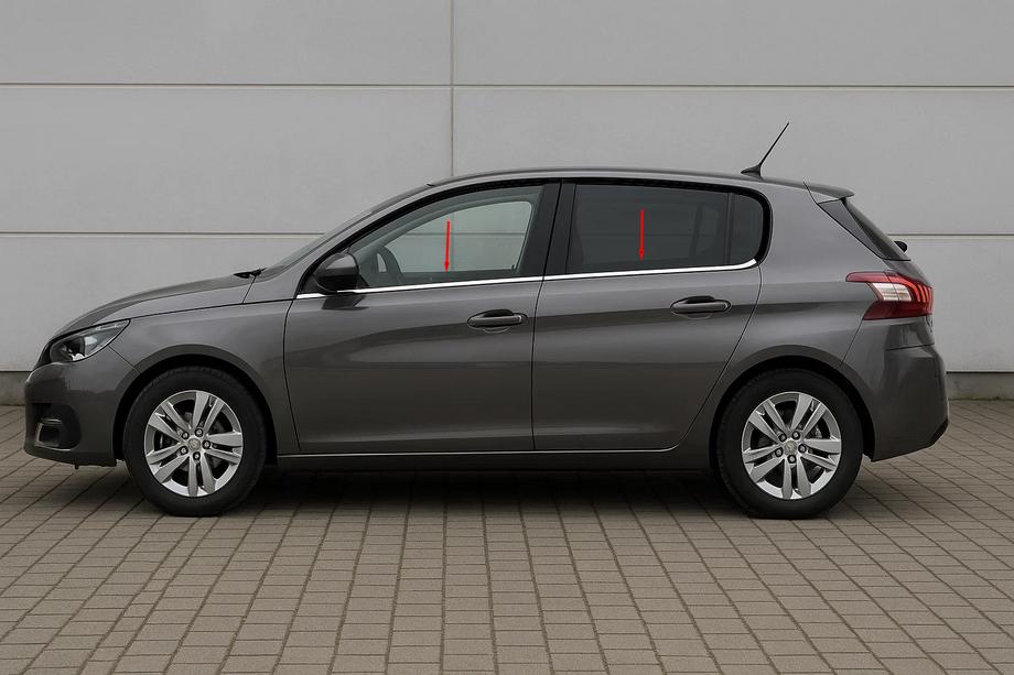 Peugeot 308 2014–2021 OmsaLine nedre fönsterlister (4 st, rostfritt) Image