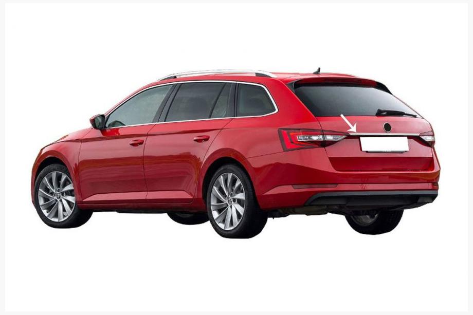 Skoda Superb 2015–2024 List ovanför registreringsskylt SW (rostfritt stål) Image
