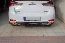 Toyota Auris 2012–2018 Diffusor till bakre stötfångaren (2016-2018, för lackering) foto 1
