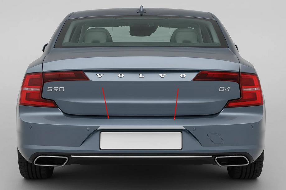 Volvo S90/V90 2016– Kromlist ovanför registreringsskylt (för S90, rostfritt stål) Image