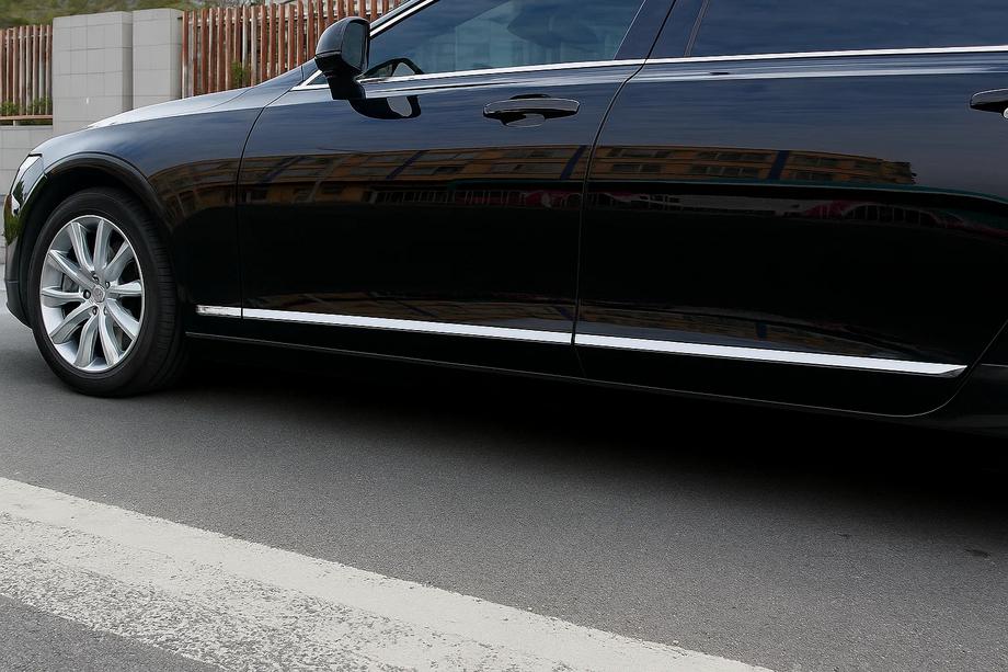 Volvo S90/V90 2016– Kromade dörrlister (för V90, rostfritt stål) Image
