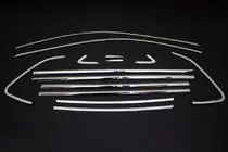 Volkswagen Polo 2017– Komplett fönsterlistkit (14 st, rostfritt stål) foto 2