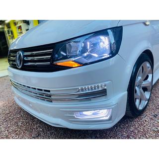 Frontläpp / läppspoiler till stötfångare Genis 2015-2018 (för lackering) Volkswagen T6 2015–2024 foto 1