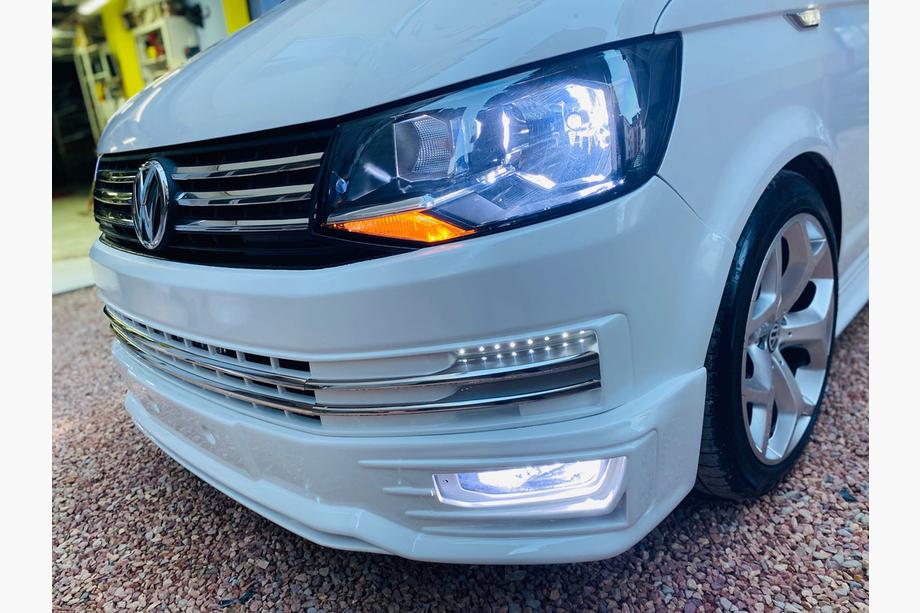 Volkswagen T6 2015–2024 Frontläpp / läppspoiler till stötfångare Genis 2015-2018 (för lackering) Image