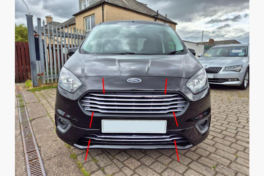 Ford Courier 2014–2023 Carmos grillister (2018↗, 7 delar, rostfritt stål) Image