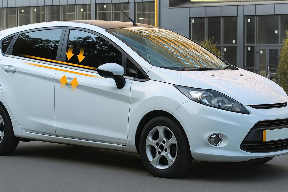Ford Fiesta 2008–2017 Fönsterlister i rostfritt stål (4 st.) Image