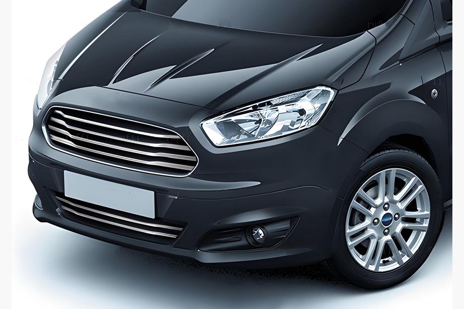Ford Courier 2014–2023 Carmos grillister (2014-2018, 6 st, rostfritt stål) Image