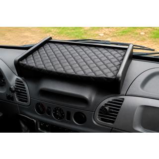 Hylla till instrumentpanel (2000-2006, svart med svart söm) Mercedes Sprinter W901/902/903/904/905 1995–2006 foto 1