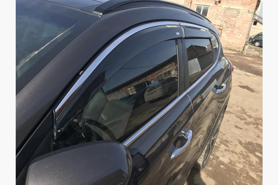 Hyundai Tucson TL 2016–2021 Vindavvisare med kromlist (4 st, Niken) Image
