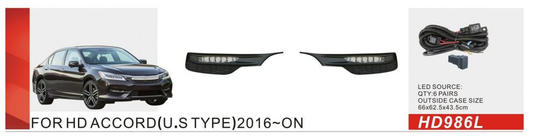 Honda Accord X 2017–2022 US-type dimljus (2017-2020, LED) foto 1