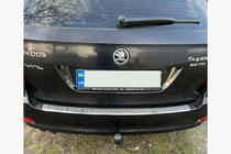 Skoda Octavia II A5 2010–2013 Carmos bakre stötfångarskydd i rostfritt stål (SD/SW) foto 1
