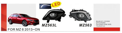 Mazda 6 2012–2024 Dimljus 2013-2015 (set om 2, halogen) foto 1