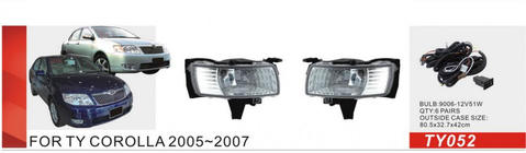 Toyota Corolla 2002–2007 Dimljus 2004-2007 (set 2 st, halogen) foto 1