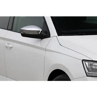 Spegelkåpor i rostfritt stål med urtag för blinkers (2 st) Skoda Rapid 2012–2019 foto 1