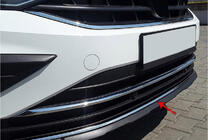 Volkswagen Tiguan 2016–2023 Skyddslist till främre stötfångare 2020+ (rostfritt stål) foto 1