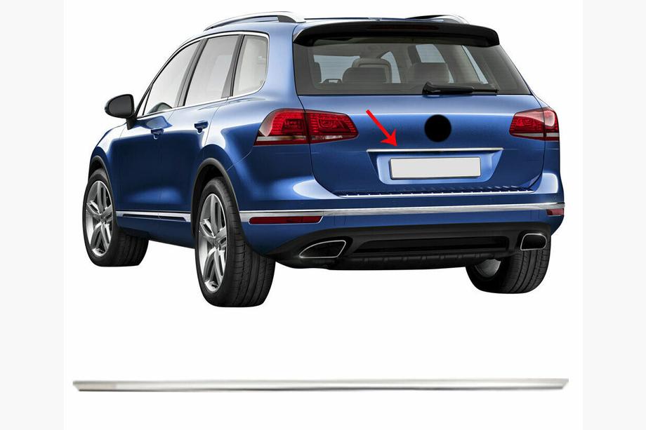 Volkswagen Touareg 2018– Kromlist ovanför registreringsskylt OmsaLine (rostfritt stål) Image