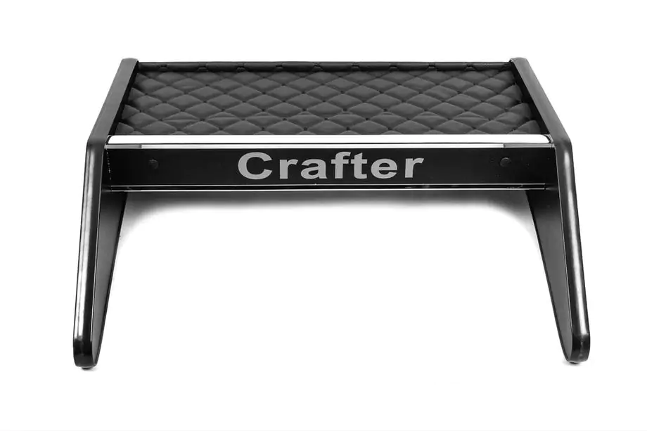Volkswagen Crafter 2006–2016 Instrumentbrädshylla (svart med svart söm) Foto 3