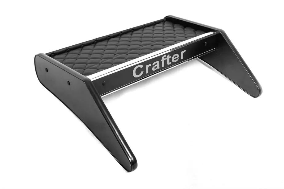 Volkswagen Crafter 2006–2016 Instrumentbrädshylla (svart med svart söm) Foto 2