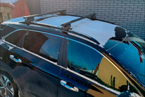 Kia Niro 2016–2021 Låsbara tvärbalkar för integrerade takrails Bold Bar V2 (2 st) Svarta foto 1