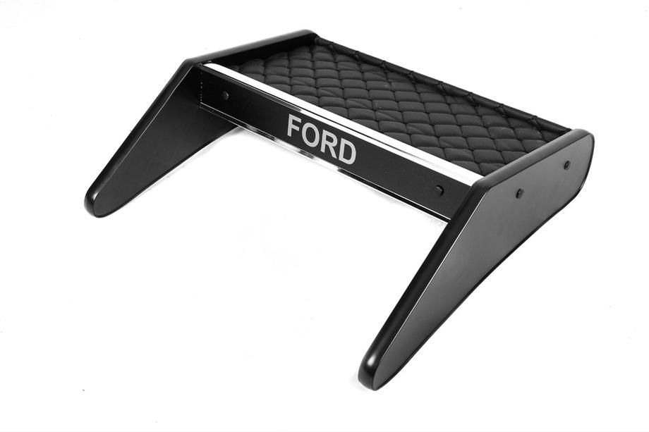 Ford Transit 2000–2014 Instrumentbrädshylla (svart med svart söm) Image
