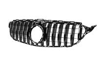 Mercedes C-class W205 2014–2021 Panamericana GT Black frontgrill (för Avantgarde/AMG-Line/C43 AMG) 2014-2021, utan kamera foto 7
