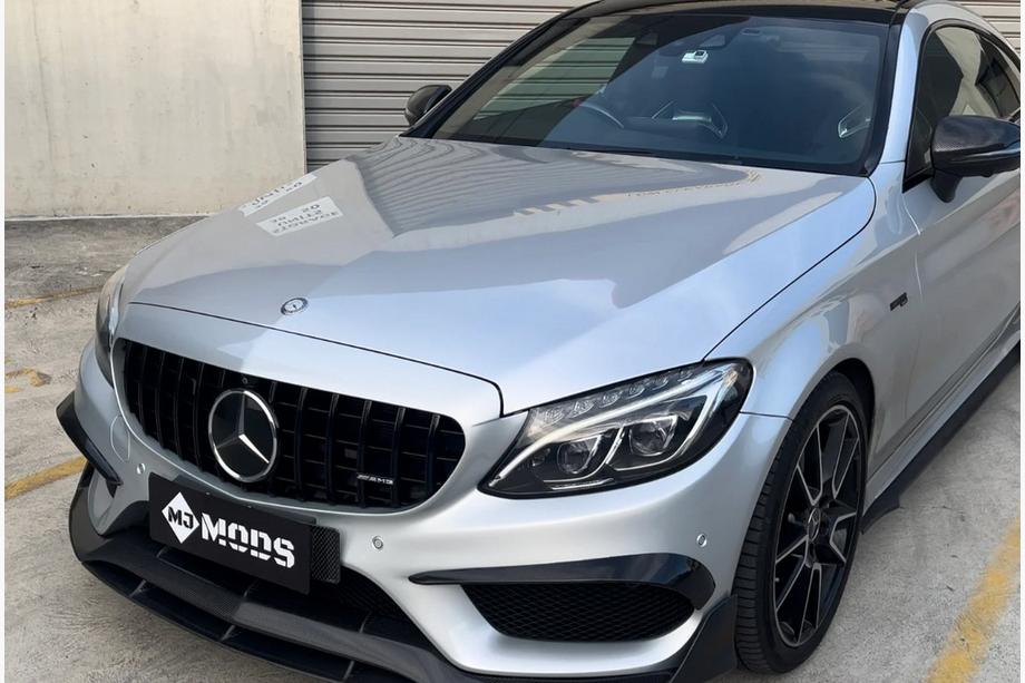Mercedes C-class W205 2014–2021 Panamericana GT Black frontgrill (för Avantgarde/AMG-Line/C43 AMG) Foto 3
