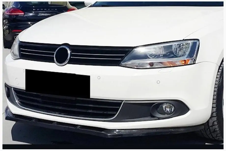 Volkswagen Jetta 2011–2018 Lip frontläpp till främre stötfångare (2010-2018, blank svart) Foto 3